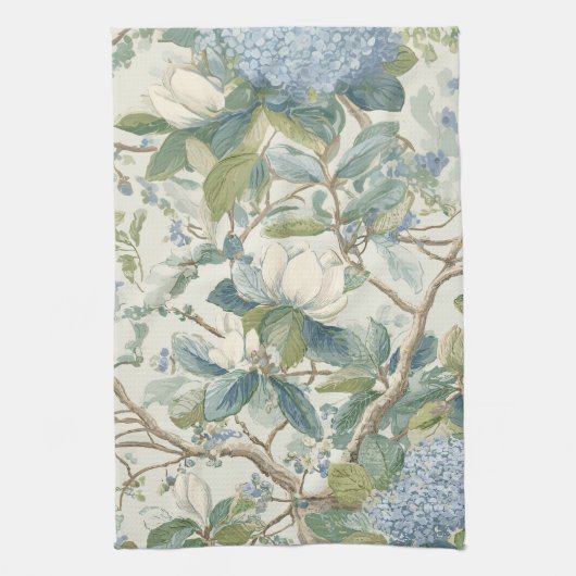 Willow Little Magnolia Wallpaper Floral Coastal Geschirrtuch (Vertikal)