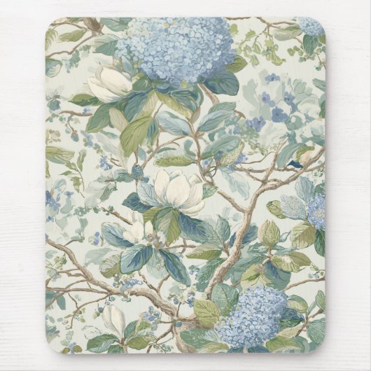 Willow Little Magnolia Wallpaper Floral Coastal Mousepad (Vorne)