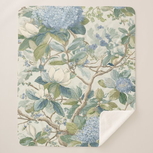 Willow Little Magnolia Wallpaper Floral Coastal  Sherpadecke (Vorderseite)