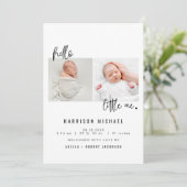 WILLOW Minimalistisch Neugeborene Ankündigung von  (Stehend Vorderseite)