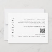 WILLOW Moderner Minimalistischer QR Code Hochzeitd Einladung (Vorderseite)