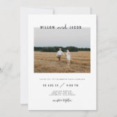 WILLOW Modernes Minimal Square Foto Hochzeit Einladung (Vorderseite)