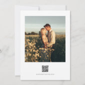 WILLOW Modernes Minimal Square Foto Hochzeit Einladung (Rückseite)