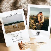 WILLOW Modernes Minimal Square Foto Save the Date Einladung