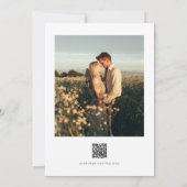 WILLOW Modernes Minimal Square Foto Save the Date Einladung (Rückseite)