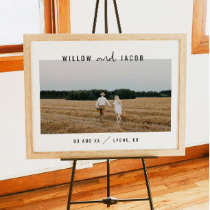 WILLOW Modernes Minimalistisches Foto Hochzeit Wil Poster