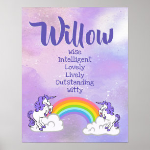 Willow Name Poster
