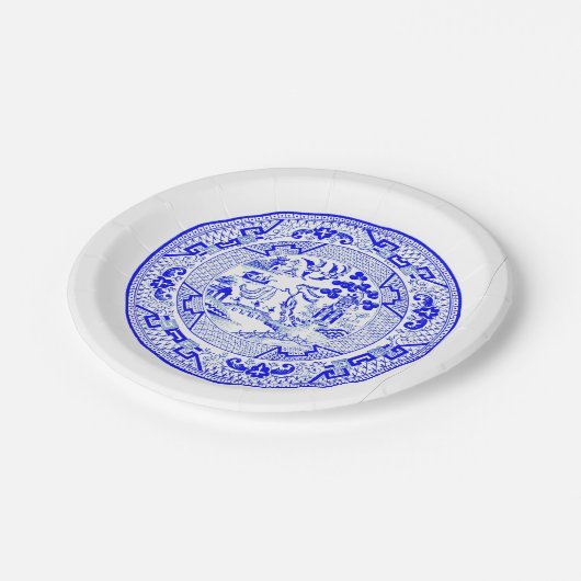 Willow Pattern [1912] Pappteller (Schrägansicht)