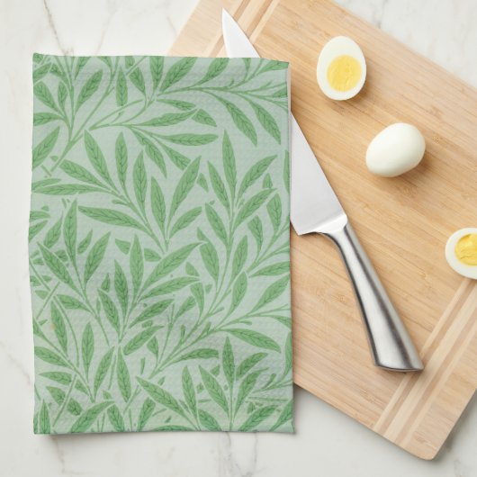 Willow Pattern, William Morris Geschirrtuch (Viertel Falte)