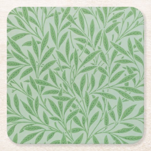 Willow Pattern, William Morris Rechteckiger Pappuntersetzer (Vorderseite)