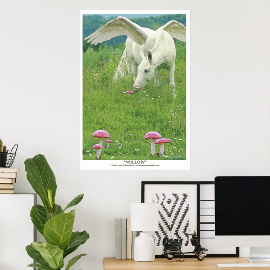 "WILLOW" Pegasus Fantasy Art Poster (Heimbüro)
