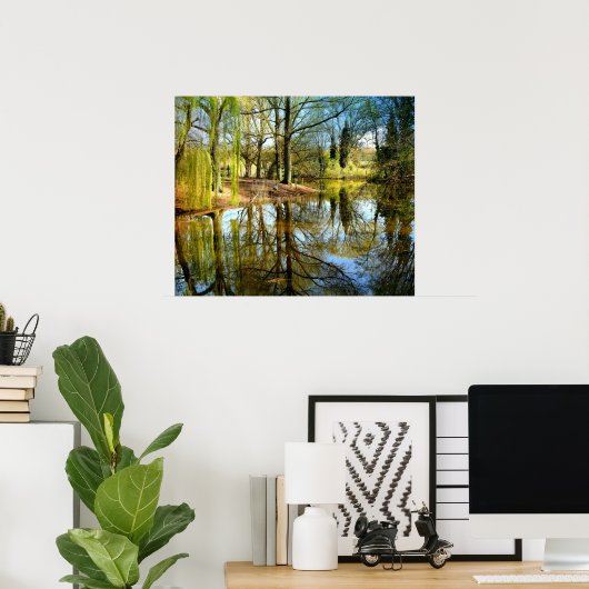Willow Pond Water Reflection Poster (Heimbüro)