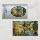 Willow Pond Water Reflection Visitenkarte (Vorne/Hinten)