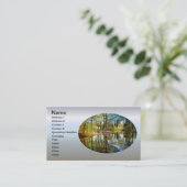 Willow Pond Water Reflection Visitenkarte (Stehend Vorderseite)