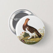 Willow Ptarmigan von John James Audubon Vogelbeoba Button (Vorne & Hinten)