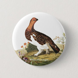 Willow Ptarmigan von John James Audubon Vogelbeoba Button