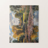 Willow Tree and Lily Pads Landschaftsmalerei Puzzle (Vertikal)