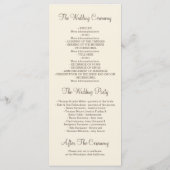 Willow Tree Branches Elegante Hochzeitsprogramme Programm (Rückseite)