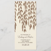 Willow Tree Branches Elegante Hochzeitsprogramme Programm (Vorderseite)