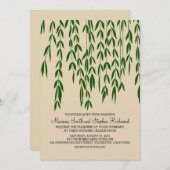 Willow Tree Branches Kraft Paper Wedite Einladung (Vorne/Hinten)