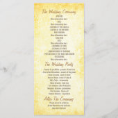 Willow Tree Branches Rustic Lights Hochzeitsprogra Programm (Rückseite)