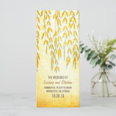 Willow Tree Branches Rustic Lights Hochzeitsprogra Programm (Stehend Vorderseite)