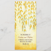 Willow Tree Branches Rustic Lights Hochzeitsprogra Programm (Vorderseite)