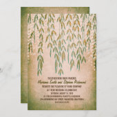 Willow Tree Branches String Lights Wedding lädt ei Einladung (Vorne/Hinten)