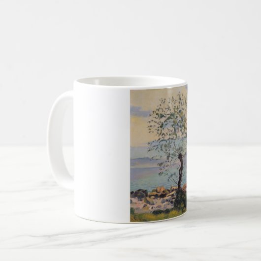 Willow Tree by the Lake (Schweizer Landschaft) Kaffeetasse (Vorderseite Links)