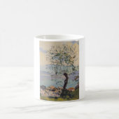 Willow Tree by the Lake (Schweizer Landschaft) Kaffeetasse (Mittel)