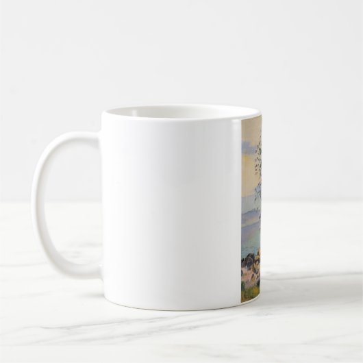 Willow Tree by the Lake (Schweizer Landschaft) Kaffeetasse (Links)