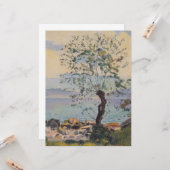 Willow Tree by the Lake (Schweizer Landschaft) Karte (Vorderseite/Rückseite Beispiel)