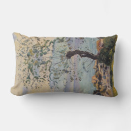 Willow Tree by the Lake (Schweizer Landschaft) Lendenkissen