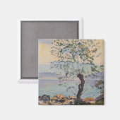 Willow Tree by the Lake (Schweizer Landschaft) Magnet (Vorderseite/Rückseite)
