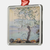 Willow Tree by the Lake (Schweizer Landschaft) Ornament Aus Metall (Links)