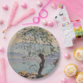 Willow Tree by the Lake (Schweizer Landschaft) Pappteller (Party)