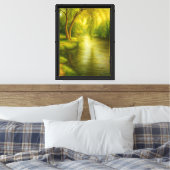 Willow Tree by the River Tranquil Leinwand Kunst, (Insitu (Schlafzimmer))