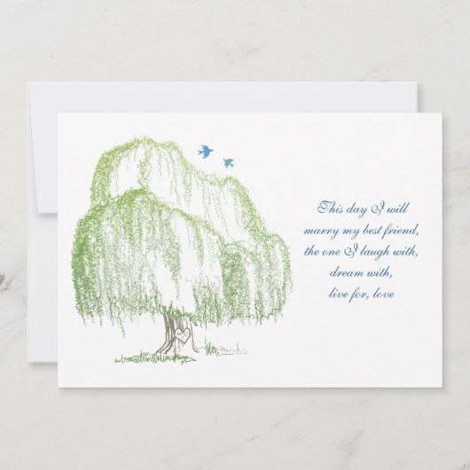 Willow Tree Einladung zur Hochzeit (Rückseite)