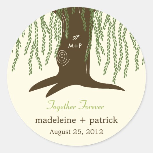 Willow Tree Favor Sticker (Vorderseite)