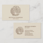 Willow Tree Fotografer Logo Tree of Life Visitenkarte (Vorne/Hinten)