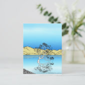 Willow tree in Lake Wanaka Neuseeland Postkarte (Stehend Vorderseite)