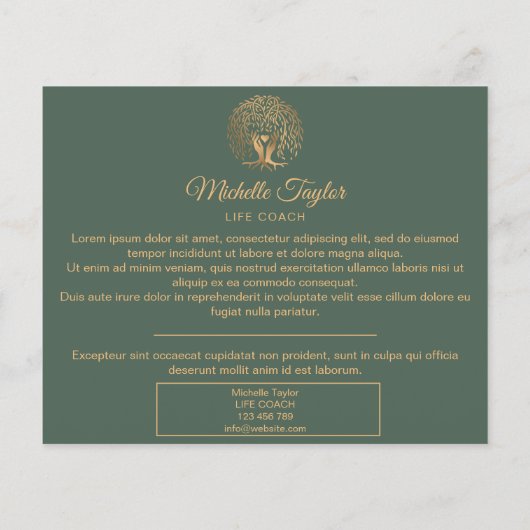 Willow Tree of Life Coach, Therapy, Psychologe (Rückseite)