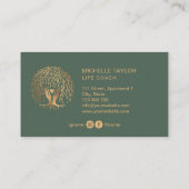 Willow Tree of Life Coach, Therapy, Psychologe B Visitenkarte (Rückseite)