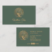 Willow Tree of Life Coach, Therapy, Psychologe B Visitenkarte (Vorne/Hinten)