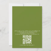 Willow Tree Rustic Greenery Modern QR Code Wedding Einladung (Rückseite)