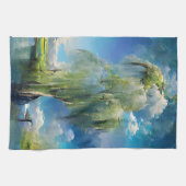 Willow tree to sky Abstrakt Geschirrtuch (Horizontal)