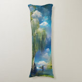 Willow tree to sky Abstrakt Seitenschläferkissen (Vorderseite Vertikal)