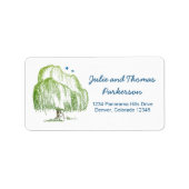 Willow Tree Wedding Address Labels Adressaufkleber (Vorne)