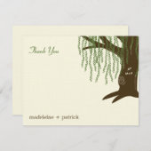 Willow Tree Wedding Danke-Card Mitteilungskarte (Vorne/Hinten)