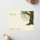 Willow Tree Wedding Danke-Card Mitteilungskarte (Vorderseite/Rückseite Beispiel)